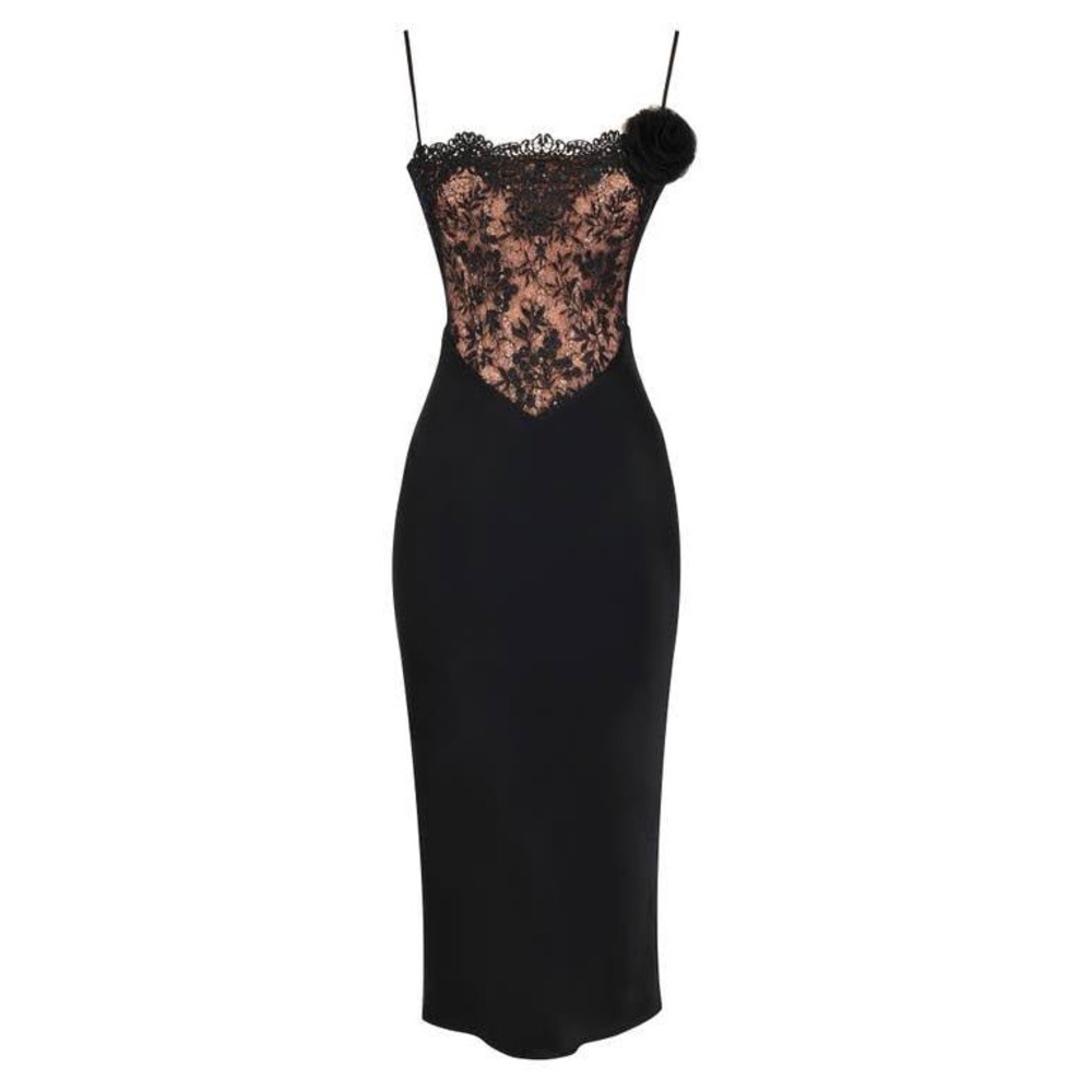 Nikita Floral Lace Overlay Corseted Midi Cocktail Dress
HOUSE OF CB